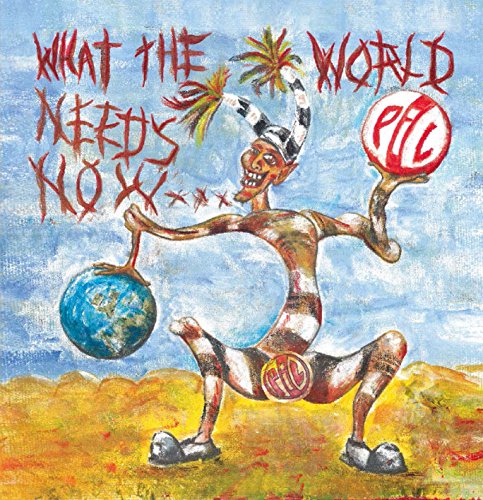 CD cover art: colorful, abstract painting of a figure with a globe.