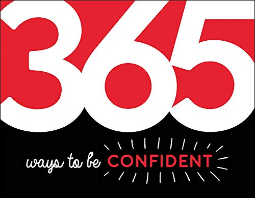 Red and white book cover with “365” and “ways to be CONFIDENT” text.