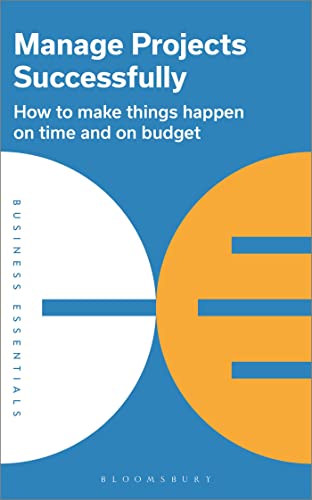 Book cover: "Manage Projects Successfully" with abstract orange and white design.