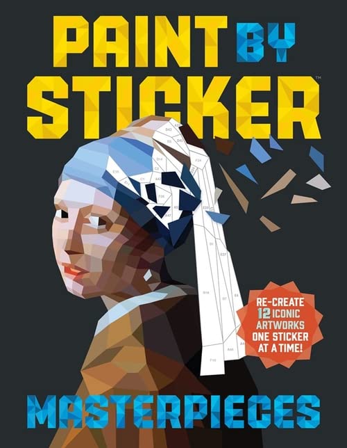 Book cover featuring a sticker mosaic of Vermeer’s “Girl with a Pearl Earring.”