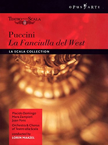 DVD cover for Puccini’s *La Fanciulla del West* opera, Teatro alla Scala.