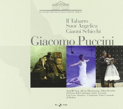 CD cover for Puccini’s operas: Il Tabarro, Suor Angelica, Gianni Schicchi.
