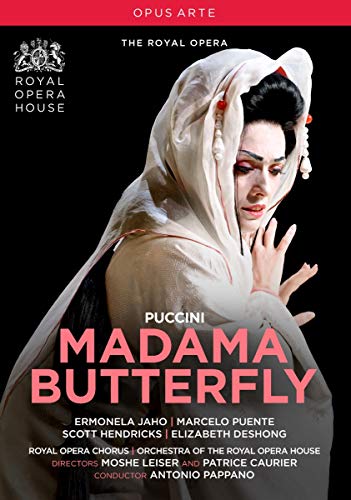 DVD cover for Puccini’s *Madama Butterfly* featuring a veiled soprano.