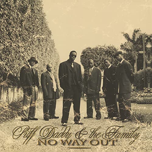 Puff Daddy & The Family album cover, sepia toned, six men in suits.