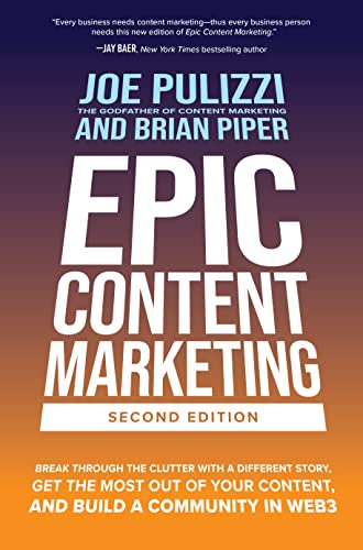 Book cover with large white text "EPIC CONTENT MARKETING, Second Edition".