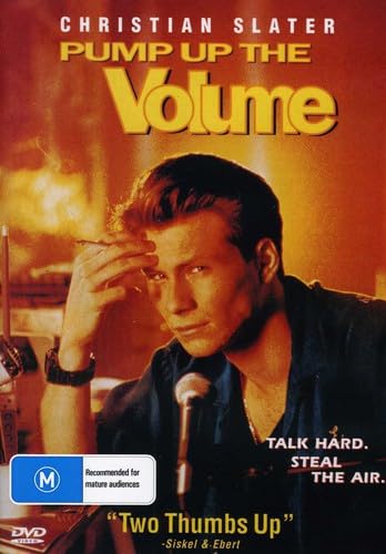 DVD cover for "Pump Up the Volume" featuring Christian Slater’s portrait.