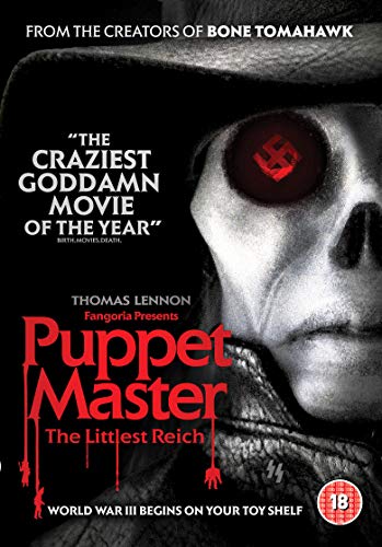 DVD cover featuring a close-up of a skull-like puppet with a swastika eye.