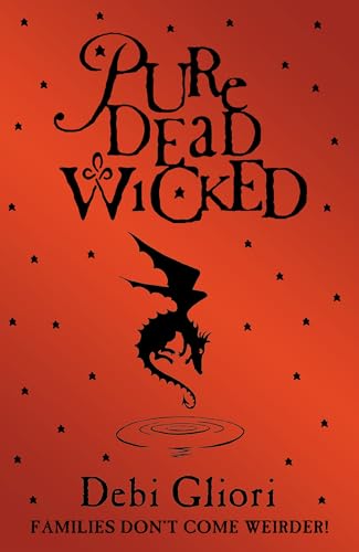 Book cover: "Pure Dead Wicked" with a black dragon on orange background.
