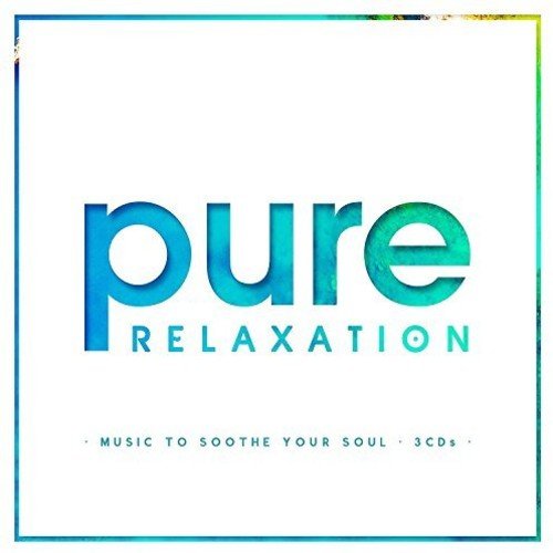 CD cover with blue "pure relaxation" text and white background.