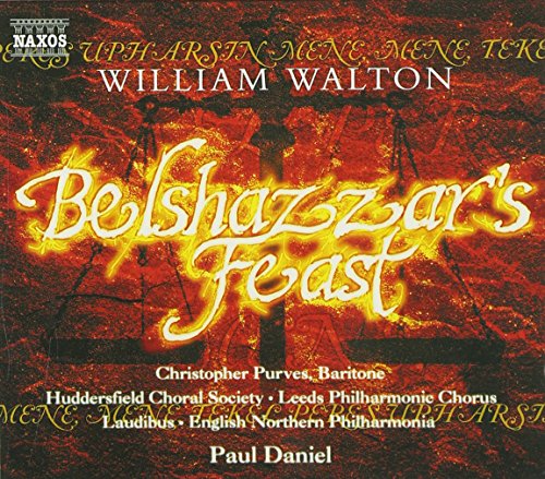 CD cover for Walton’s “Belshazzar’s Feast” with fiery, dramatic imagery.