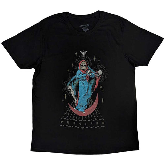 Black Puscifer t-shirt featuring crescent moon and figure illustration, size XX-Large.
