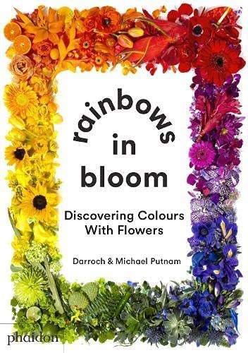 Book cover with a rainbow arrangement of colourful flowers.