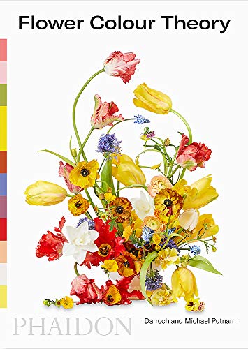 Book cover titled Flower Colour Theory featuring a vibrant arrangement of red and yellow flowers.