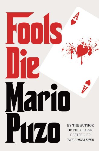 Book cover for Fools Die by Mario Puzo featuring an ace of hearts card.