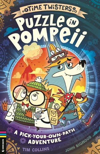 Book cover: fox and owl detectives with Mount Vesuvius in background.