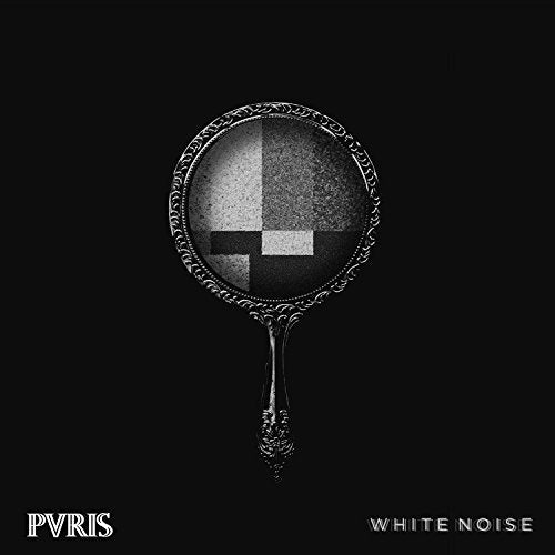 "Album cover featuring a black and white checkered mirror against a black background."