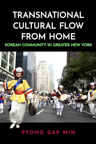 Book cover featuring a Korean parade in a New York City street.