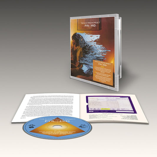 Blu-ray packaging for "Pyramid" by The Alan Parsons Project, with a CD.