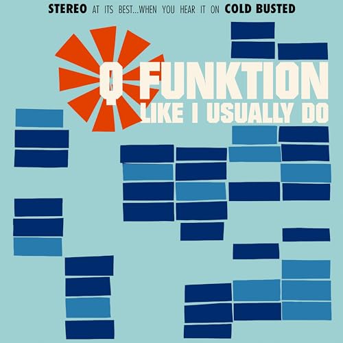 Vinyl record cover for Q Funktion’s “Like I Usually Do” with abstract shapes.
