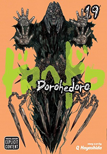Dorohedoro volume 19 cover: monstrous figure with outstretched hands, dark tones.