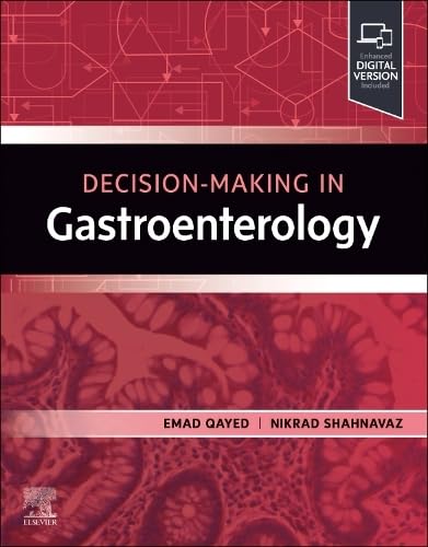 Red book cover with white text: "Decision-Making in Gastroenterology.