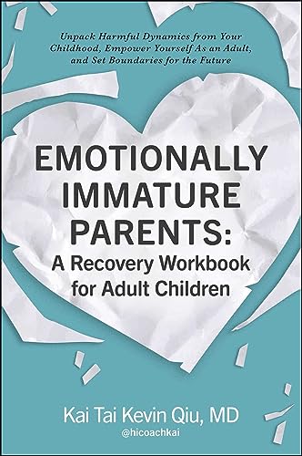 Book cover with heart-shaped paper and title "Emotionally Immature Parents.