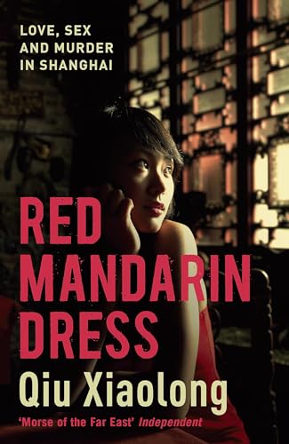 Book cover: woman in red against a window, title “Red Mandarin Dress”.