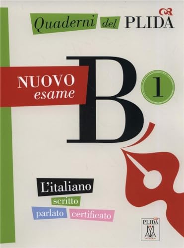 Italian language textbook cover, “Quaderni del PLIDA - B1”, with red and green accents.