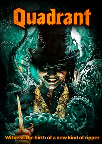 DVD cover for horror film "Quadrant" featuring a sinister figure with a hat.