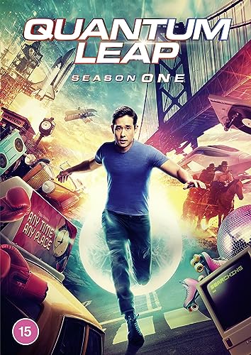 Quantum Leap" Season One DVD cover featuring a man running through time.