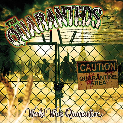 CD cover for "The Quaranteds" with a fence and caution sign.