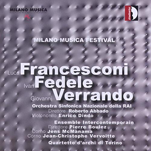 "Album cover with grey background and white text listing performers and event details."
