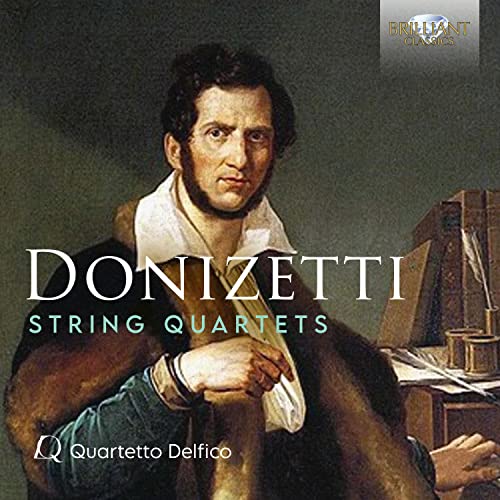 CD cover featuring a portrait of composer Gaetano Donizetti.