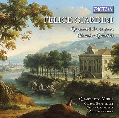 CD cover: landscape painting with text "Felice Giardini: Chamber Quartets".