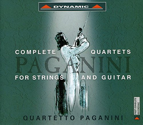 CD cover for Paganini’s Complete Quartets featuring a portrait of the composer.