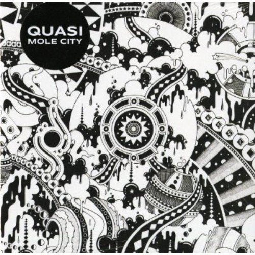 Black and white CD cover with intricate, swirling, abstract line art.