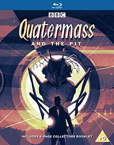 "Blu-ray cover featuring a silhouette of a man and a large insect-like creature."