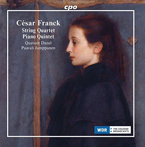 CD cover: portrait of a young woman, classical music theme.