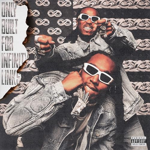 Quavo and Takeoff album cover with chains and sunglasses.