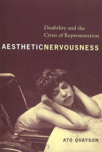 Book cover with a black and white portrait of a person in a wheelchair.