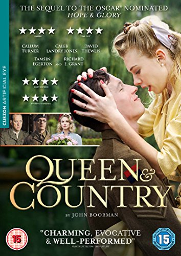 DVD cover for "Queen & Country" featuring a couple and soldiers.