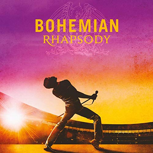 Queen’s “Bohemian Rhapsody” album cover featuring Freddie Mercury performing.