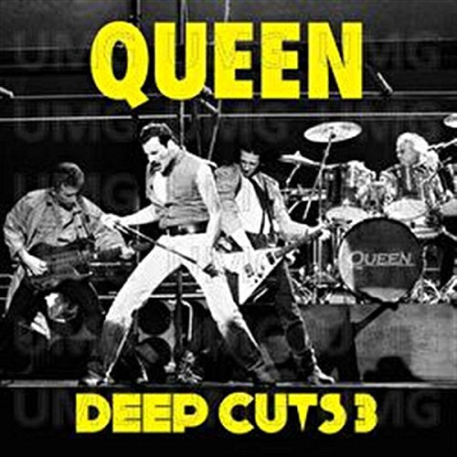 Queen “Deep Cuts 3” CD cover featuring the band performing live.