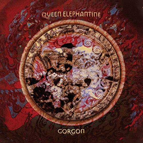 CD cover for Queen Elephantine’s “Gorgon,” featuring ornate circular artwork.
