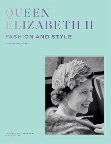 Book cover with light blue background and black and white portrait of Queen Elizabeth.