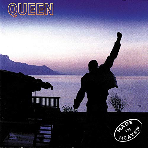 Silhouette of a person with one arm raised against a sunset over a lake.
