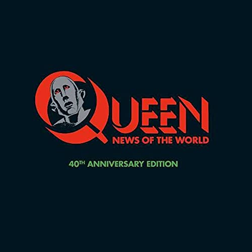 Queen News of the World 40th Anniversary Edition album cover on a dark background.