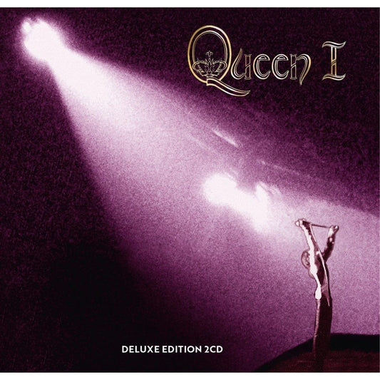 Album cover showing Freddie Mercury in a spotlight with the text Queen I.