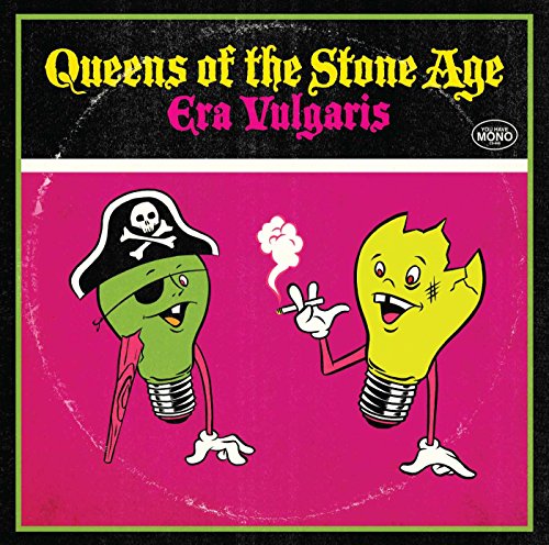 Queens of the Stone Age "Era Vulgaris" CD cover with cartoon lightbulbs.