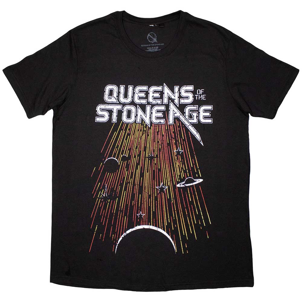 Black t-shirt with Queens of the Stone Age “Meteor Shower” design, size small.